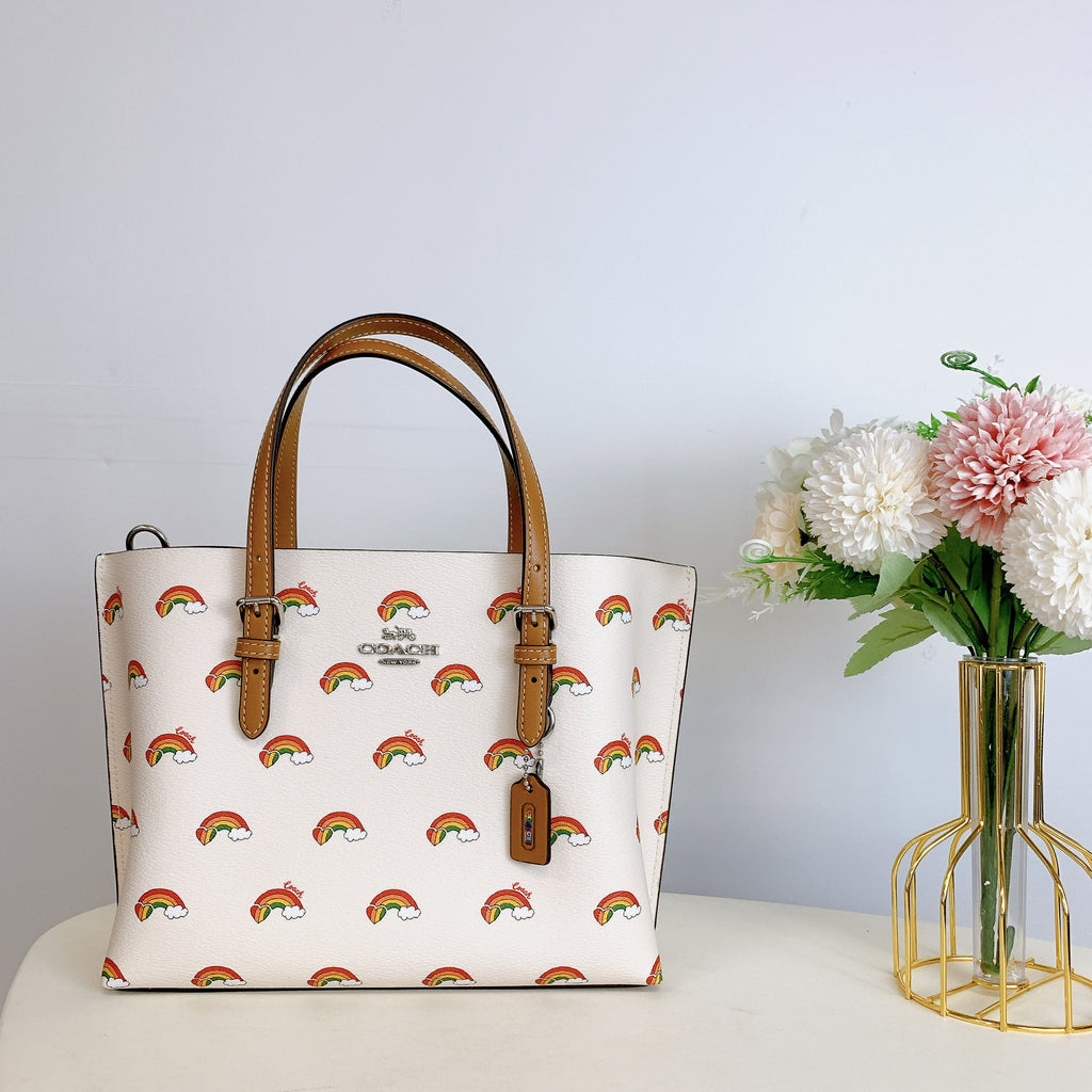 Tote with Rainbow Print V4037