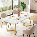 55" Faux Marble Rectangular Dining Table E339