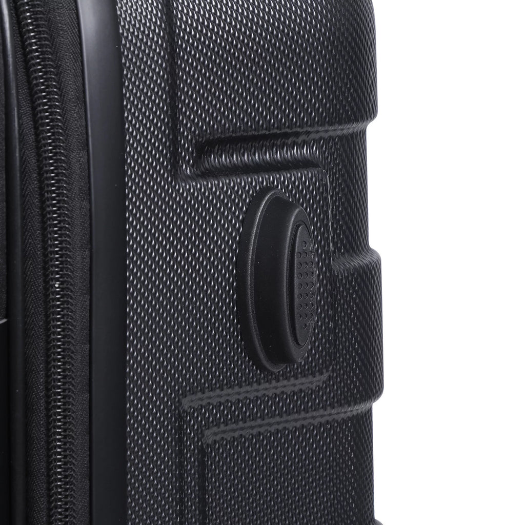 3pcs Black Spinner Luggage Suitcase Set N15306