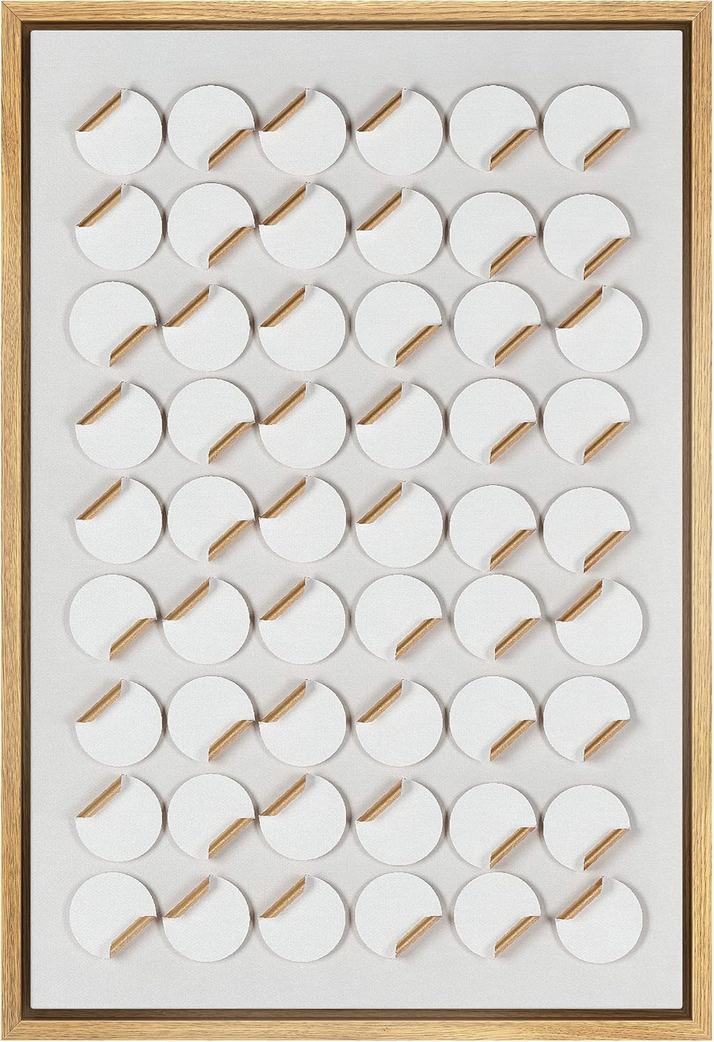 Framed Canvas Print Wall Art Textured White Blocks Abstract Shapes 16x24 X20745
