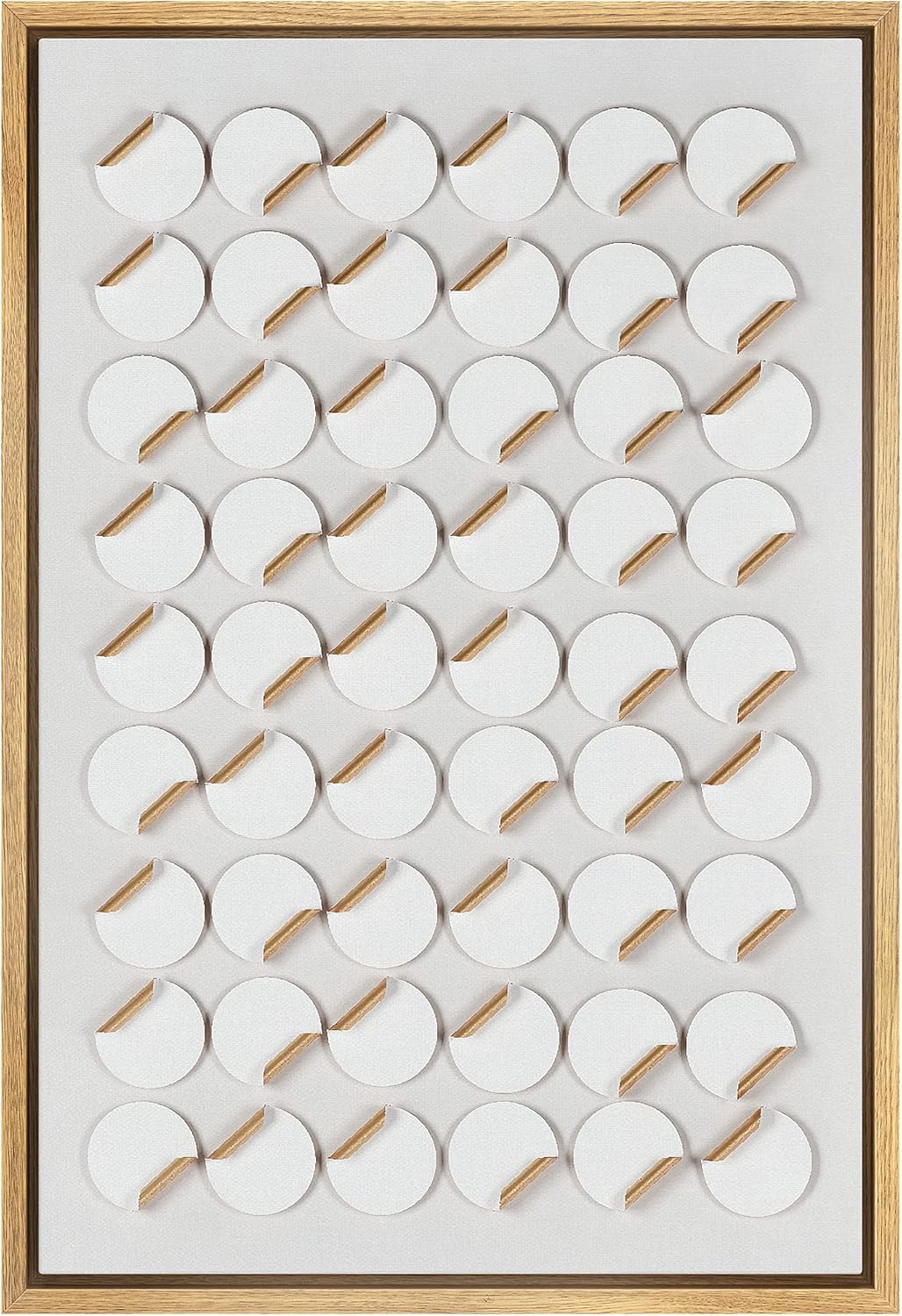 Framed Canvas Print Wall Art Textured White Blocks Abstract Shapes 16x24 X20745