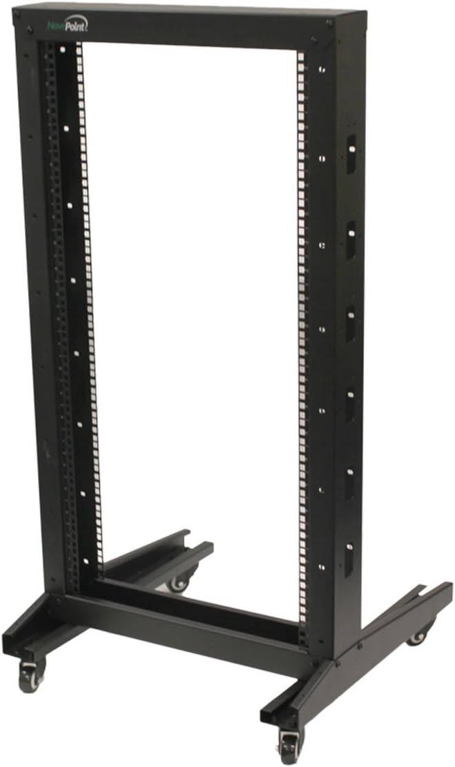 22U 2-Post Open Frame Server Rack with Casters S191