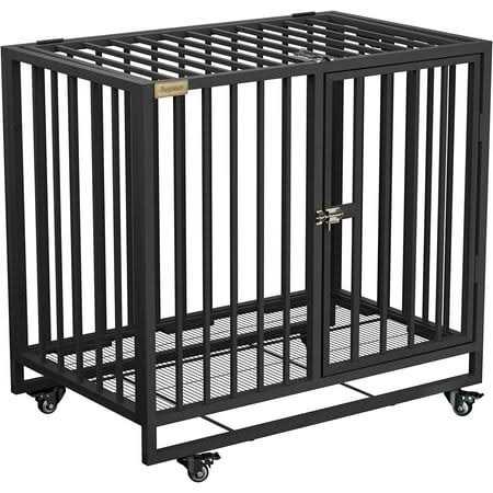 Heavy Duty Steel Dog Crate with 4 Wheels R526