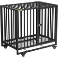 Heavy Duty Steel Dog Crate with 4 Wheels R526