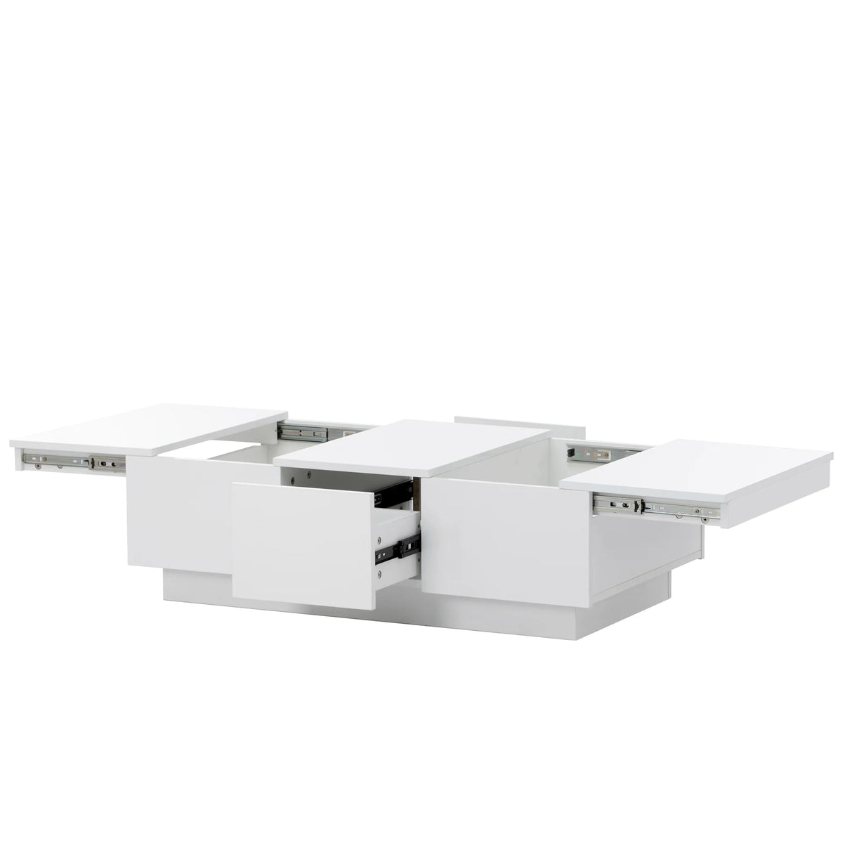 White Extendable Coffee Table with 2 Drawers T75052