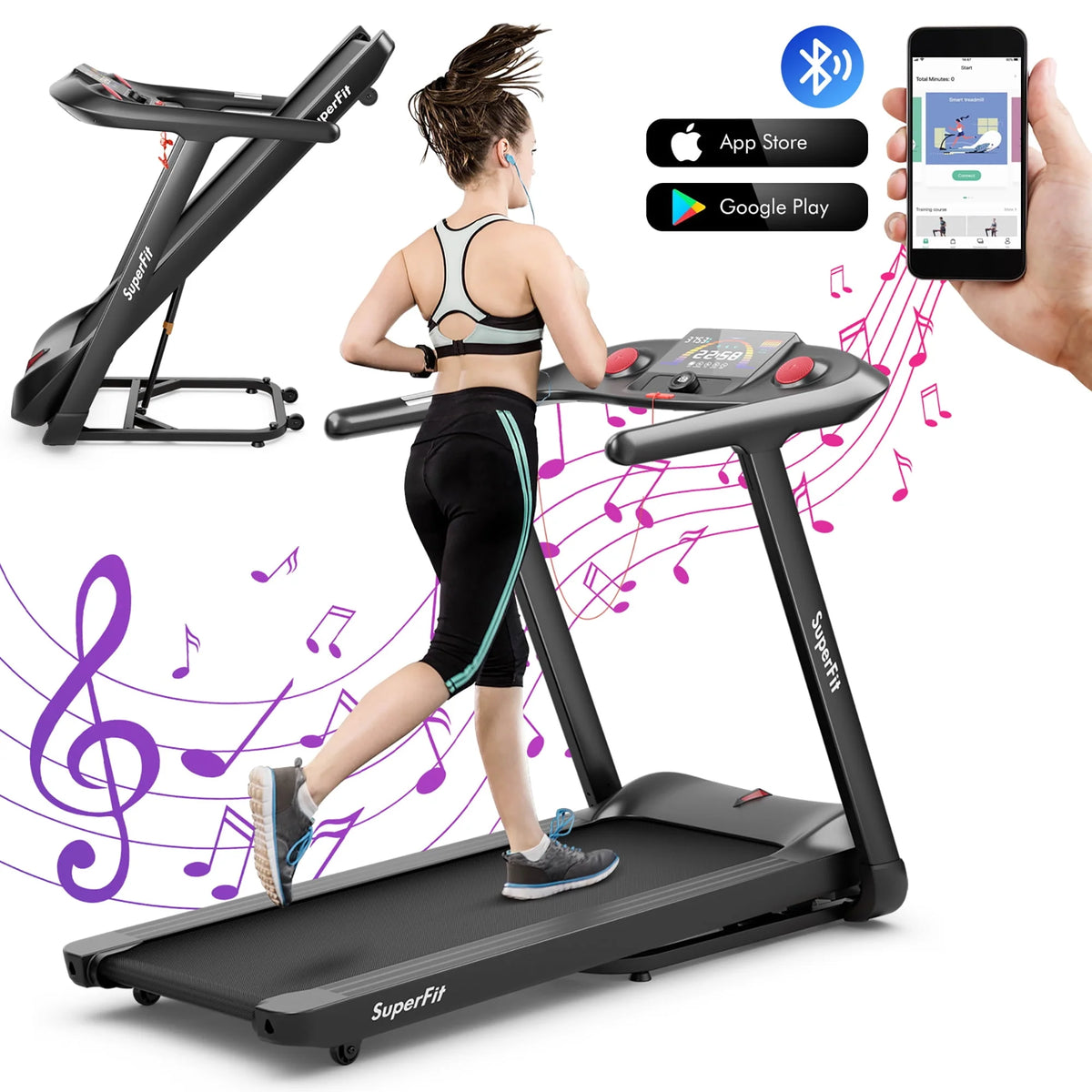 4.75HP Folding Treadmill M92013