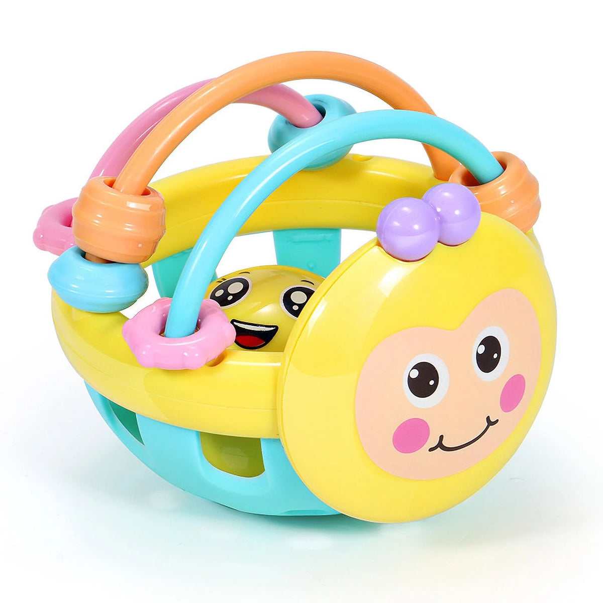 Baby Rattles Cartoon Bee Hand Rattle Bell Ball Teether Early Educational Toys V20509