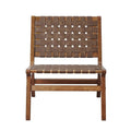 Woven Faux Leather Accent Chair Z9879