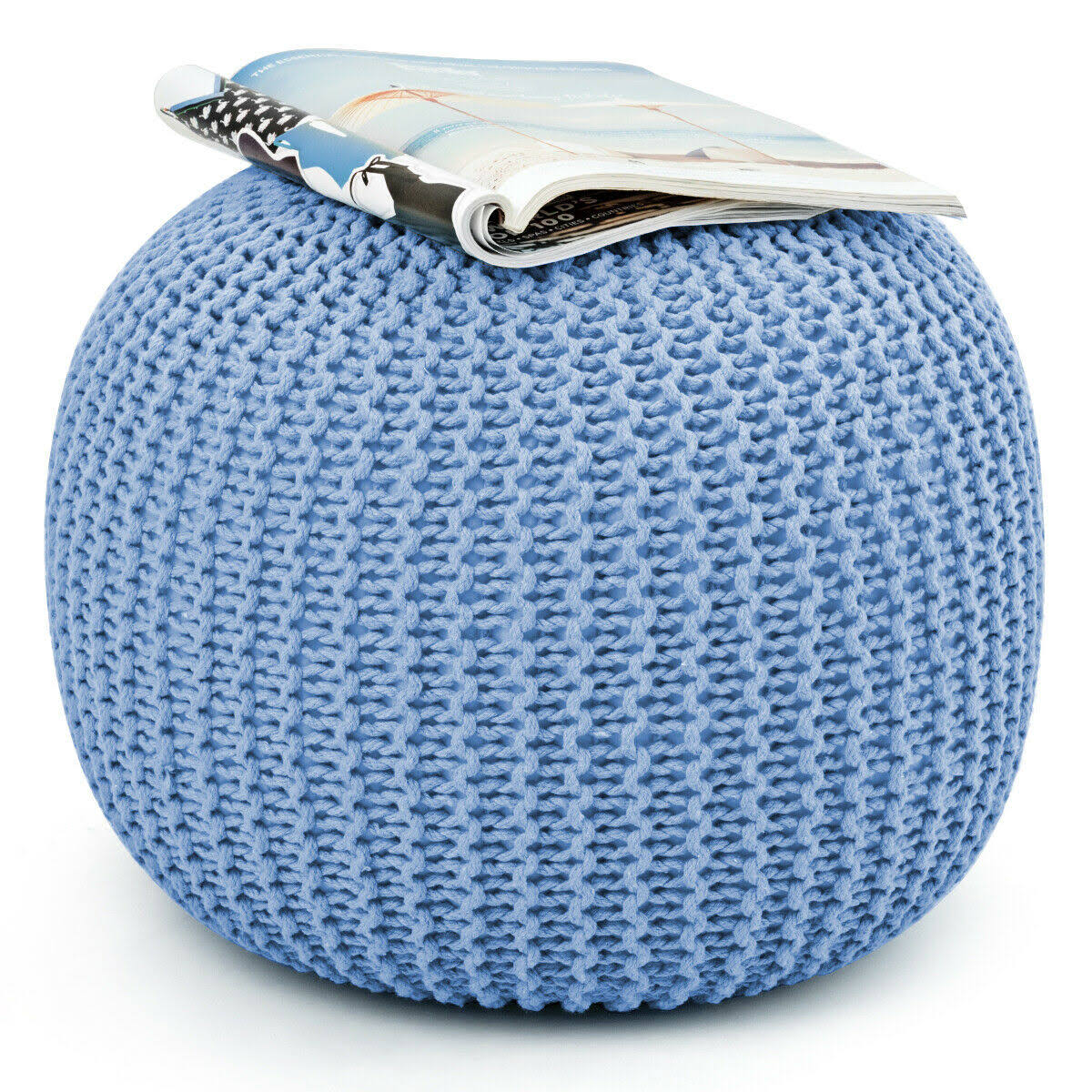Pure Cotton Pouf Floor Ottoman Footrest F854