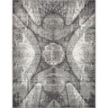 Dark Gray 9' x 12' Geometric Bohemian Rug T735901