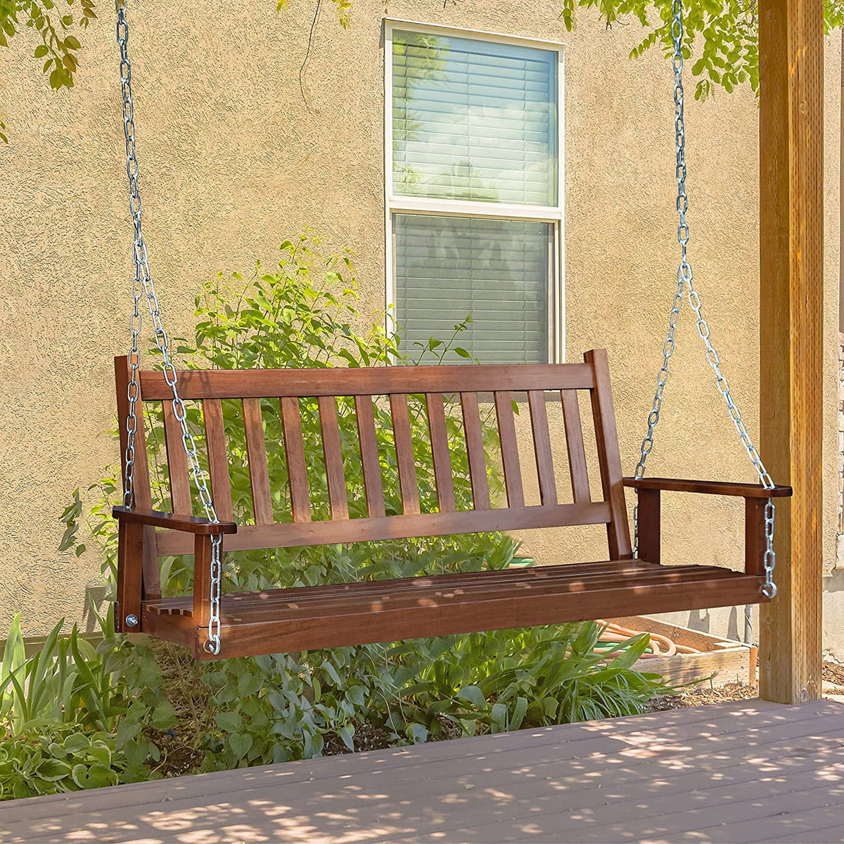 Wooden Porch Swing 5FT with Chains Q482383