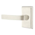 Satin Nickel Left Handed Lever with Rectangular Rose N147