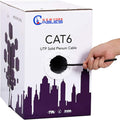 CAT6 Plenum Cable 1000ft (CMP) 23AWG Solid Conductor 550MHz 4Pair 10GB UTP Internet Cable L127