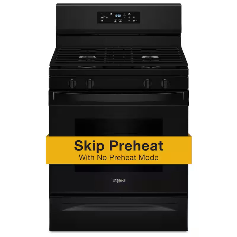 4 Burners Freestanding Gas Range in Black T146
