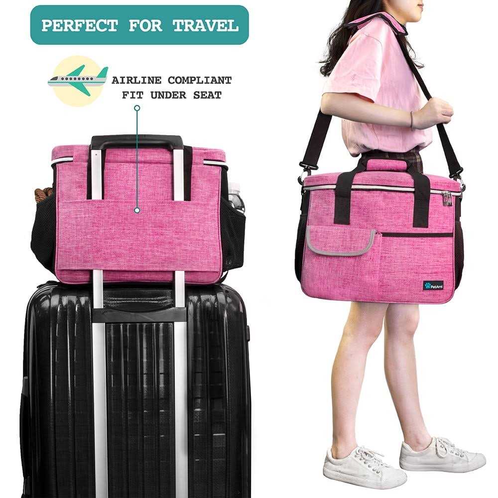 Dog Travel Bag with Food Container and Bowls A947335