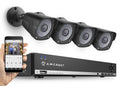 3MP 4CH Video Security System with 4 Weatherproof IP66 Bullet Cameras P510