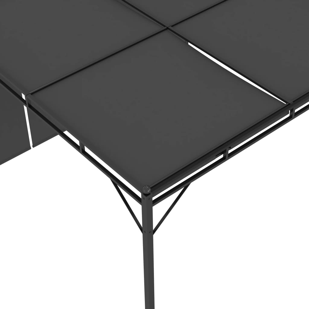 Garden Gazebo with Side Curtain 118.1"x118.1"x88.6" Anthracite M7863