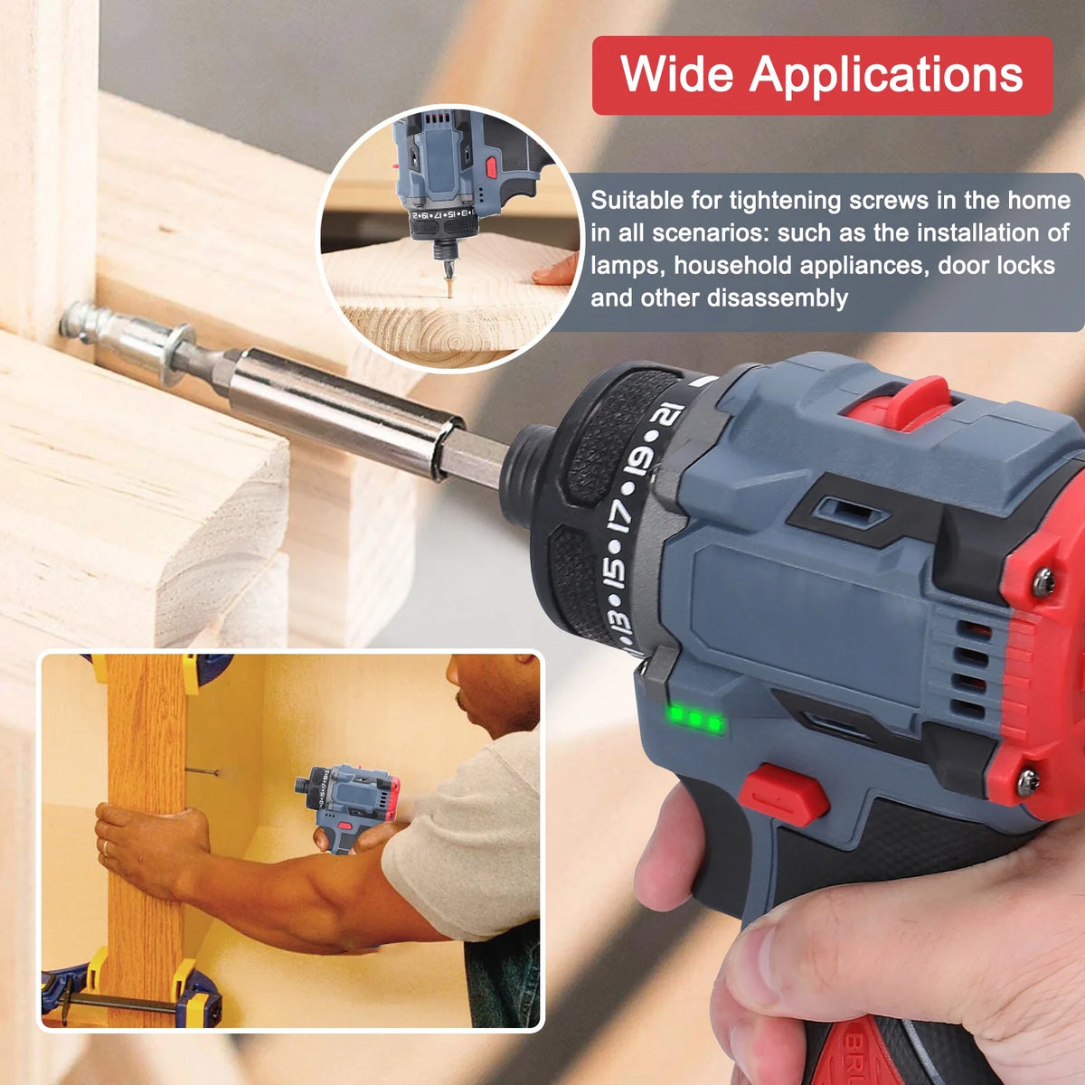 16.8V Brushless Motor Electric Screwdriver 45Nm Torque K39396