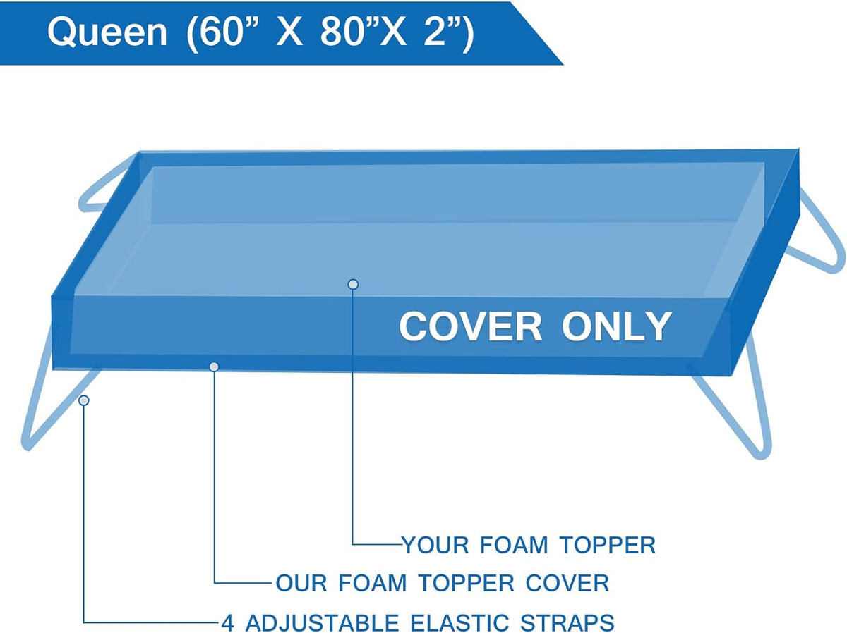 Queen Size Bamboo Rayon Zippered Mattress Protector Cover Z558
