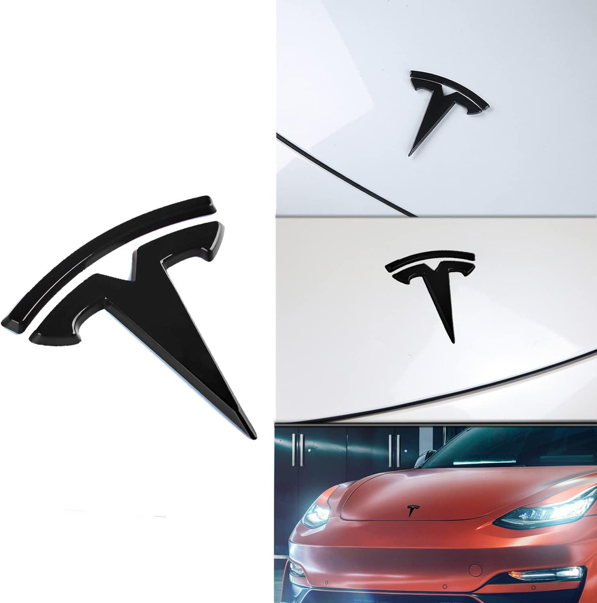 3D Car Rear Trunk Emblem Sticker (Dual Motor) L610