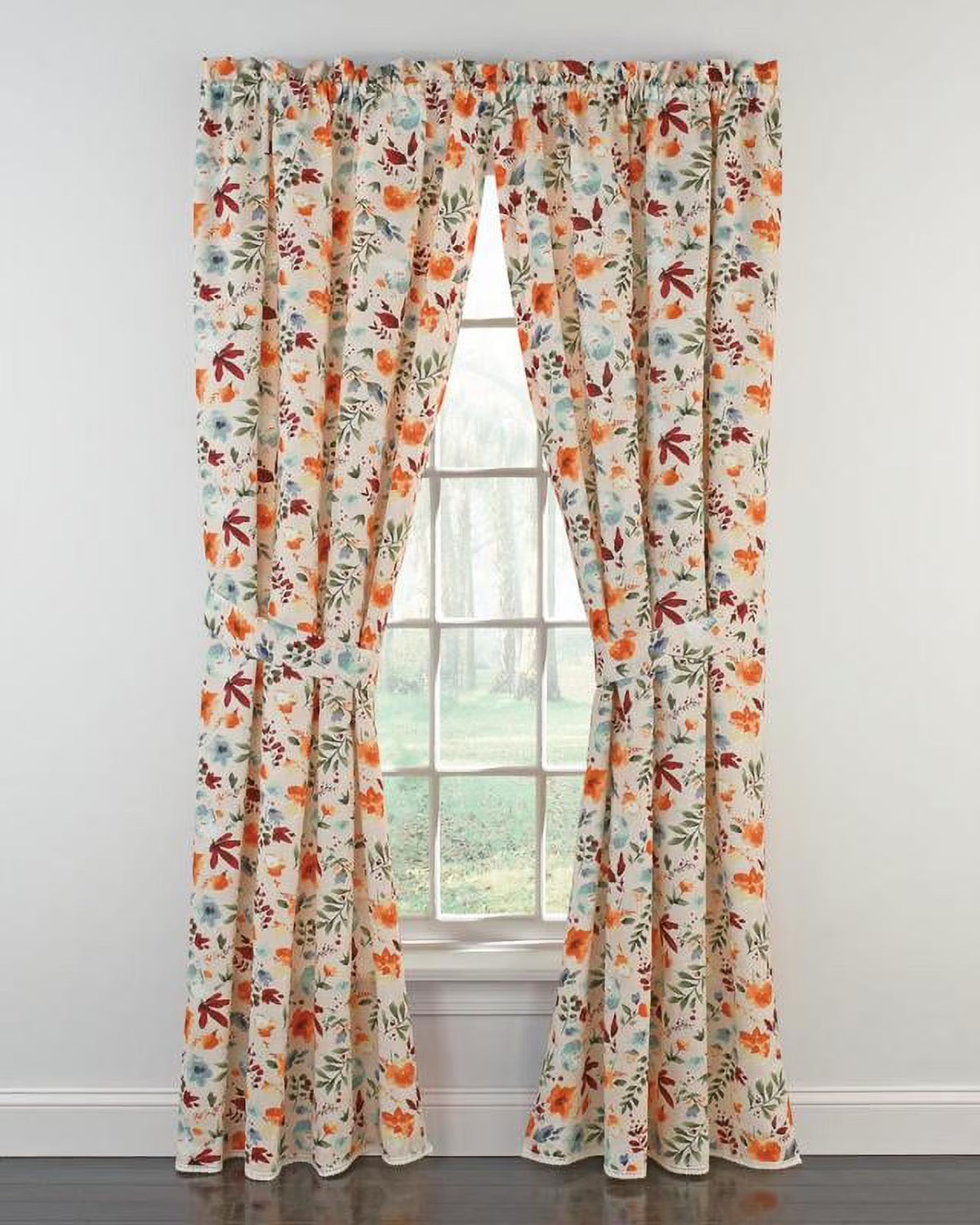 Willow Window Panel Pair, Multicolor, 40"W x 84"L, 2 Piece D652