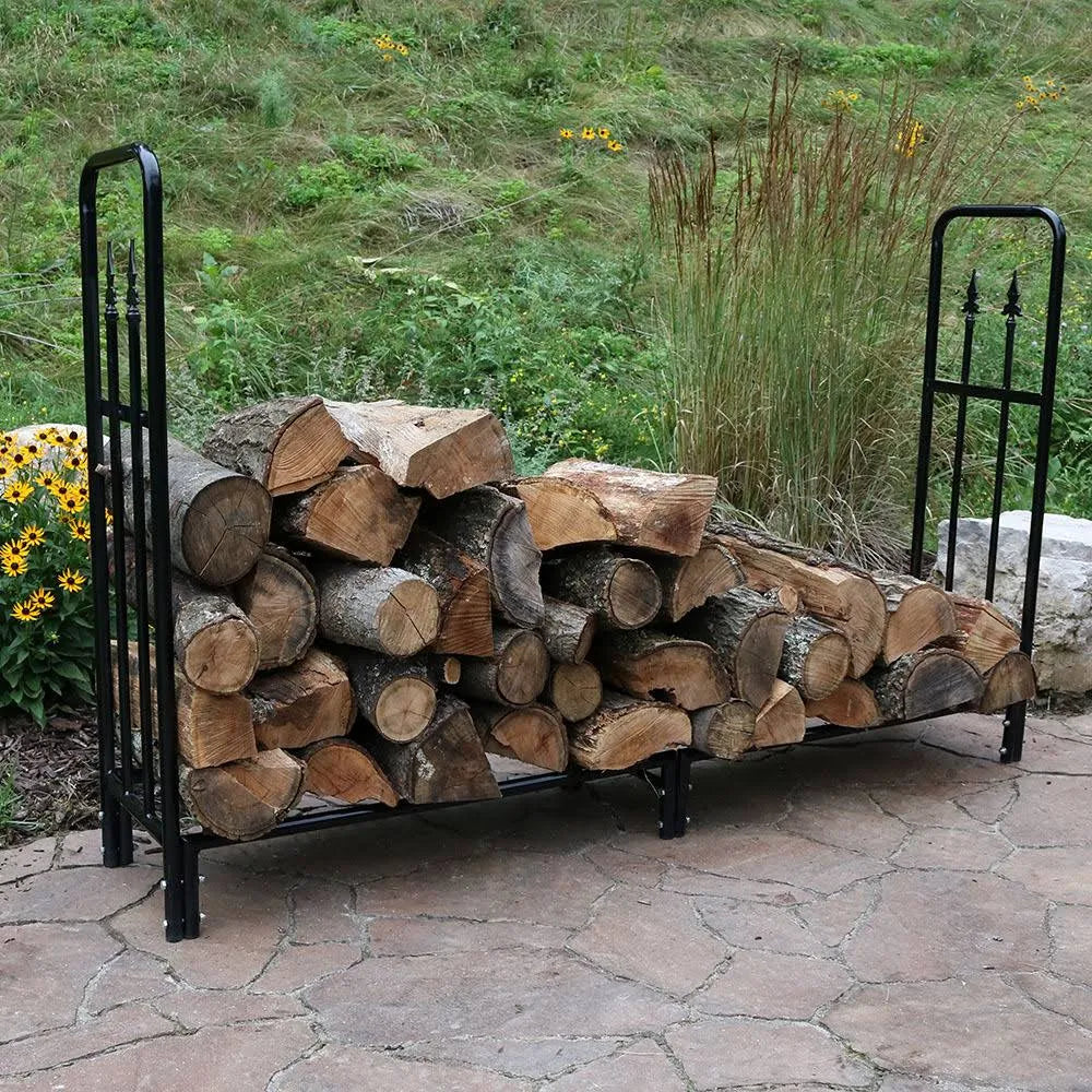 Decorative Firewood Log Rack with Cover E1109