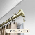 1 in. Cover Curtain Rod with 66 to 120 in. Extension, Light Gold C34791