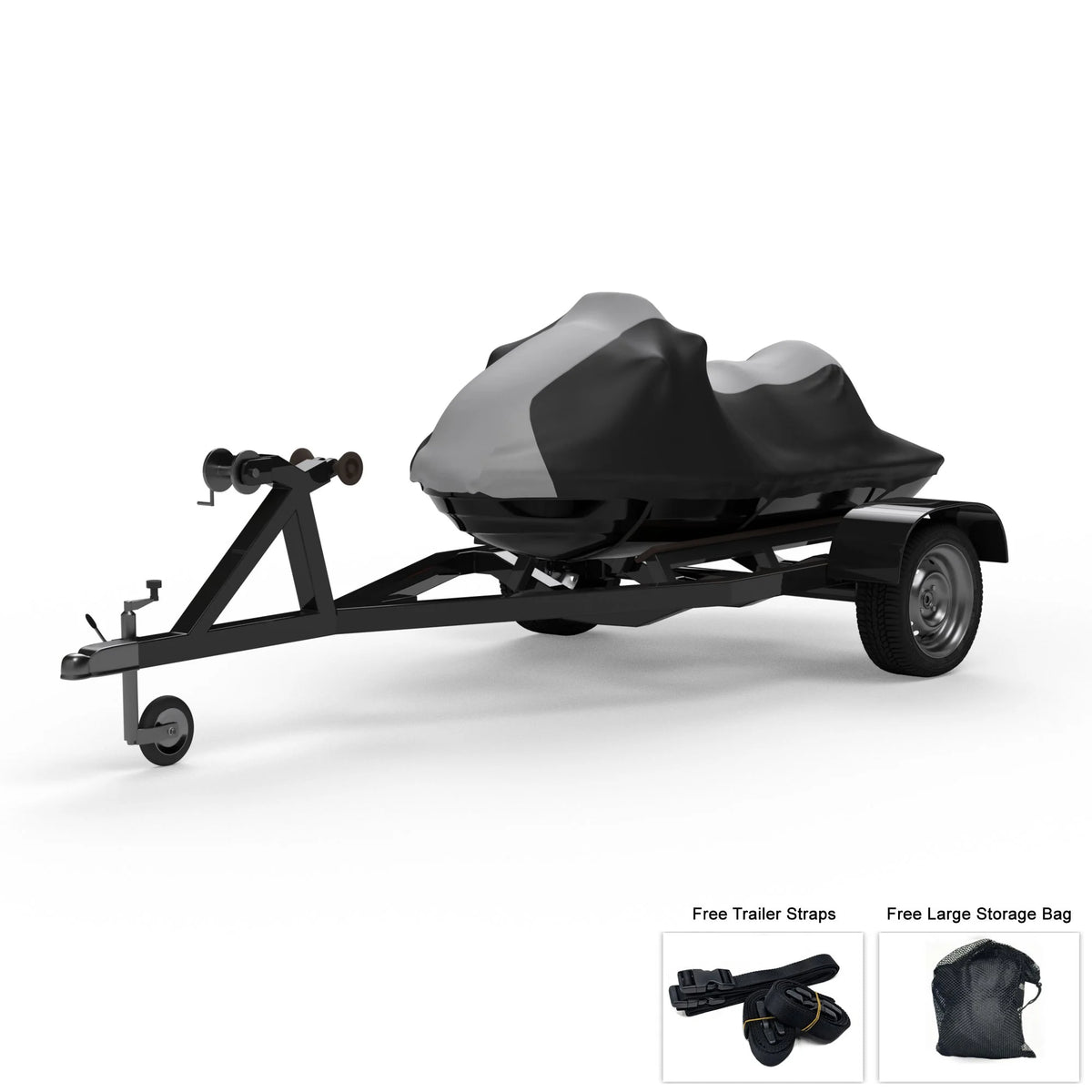 Gray Trailerable Jet Ski Cover with Storage Bag R1443