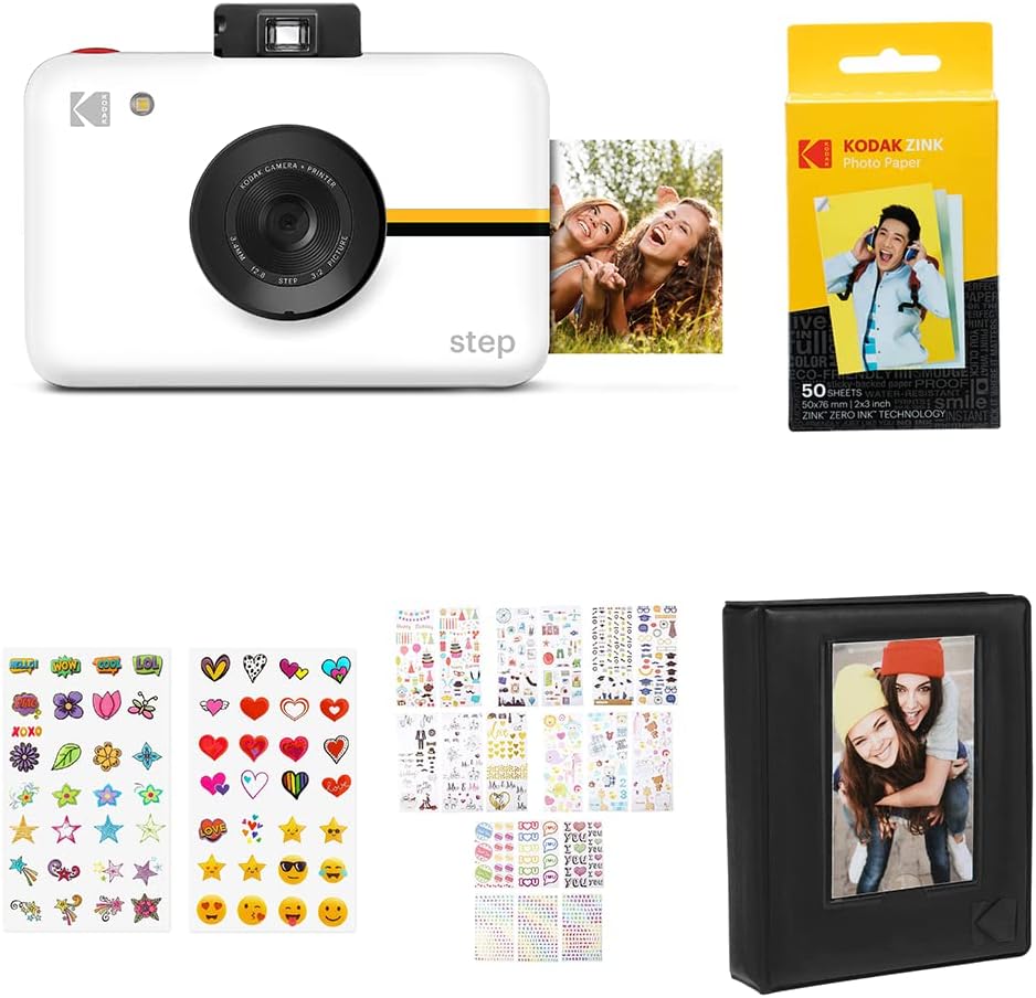 White Instant Camera with 10MP Image Sensor P3493