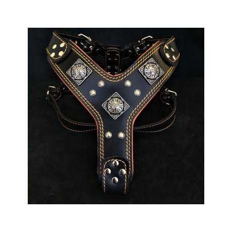 Dog Leather Harness C380775