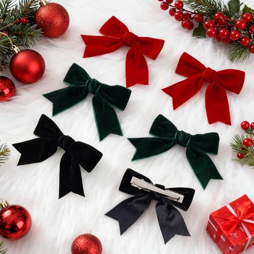 Velvet Hair Bows Alligator Barrettes Hair Accessories D608
