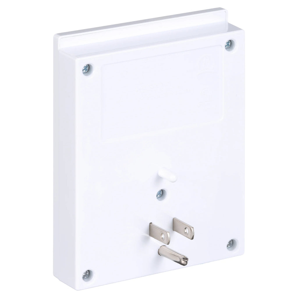 White 6-Outlet USB Wall Charger Extender with Phone Stand U48881