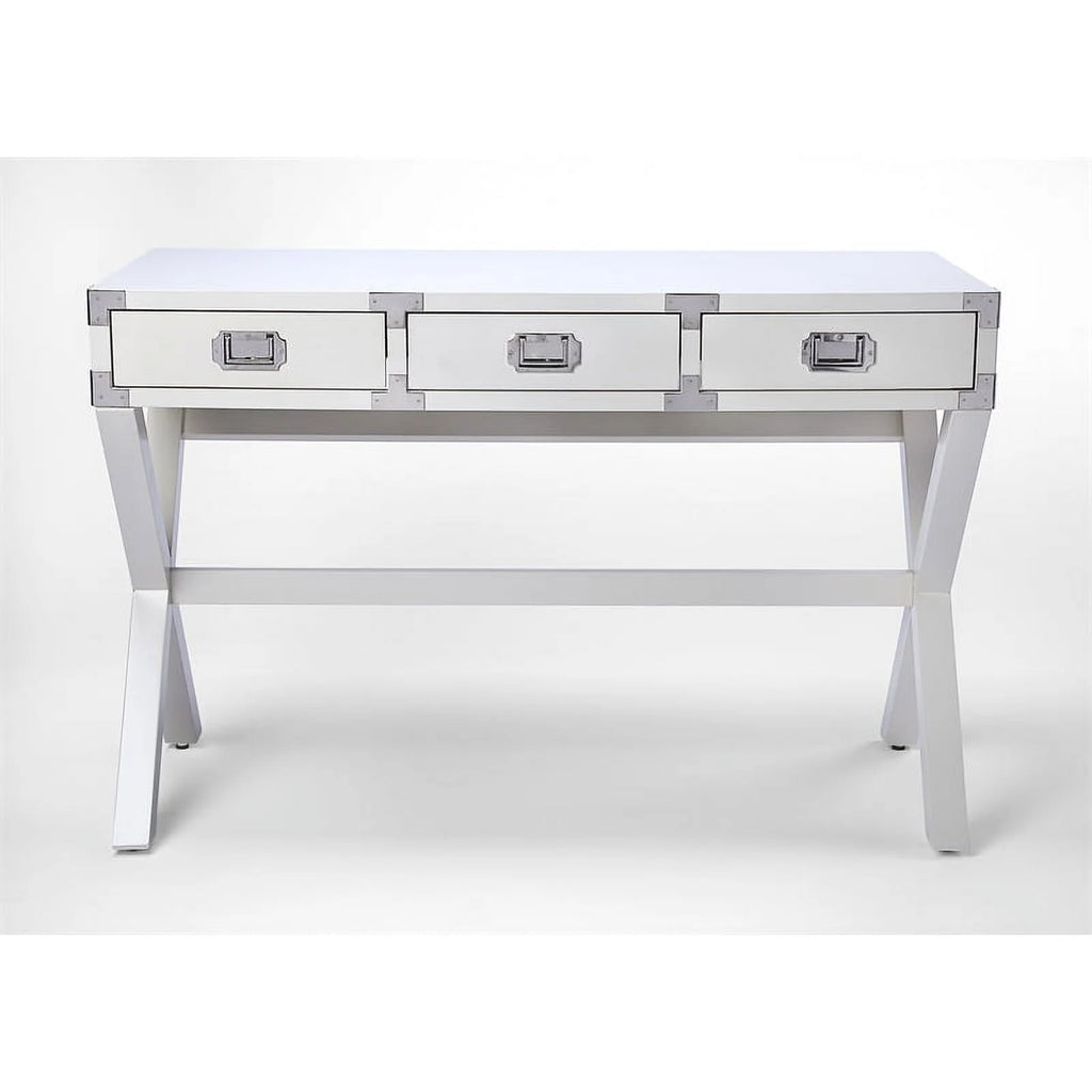 White Campaign Desk Y1129
