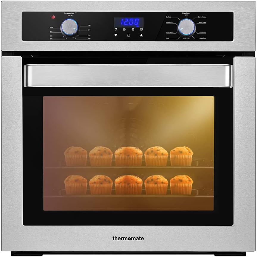 Single Wall Oven, 2.3 Cu.ft. Built-in Electric Wall Oven with Stainless Steel Finish P706