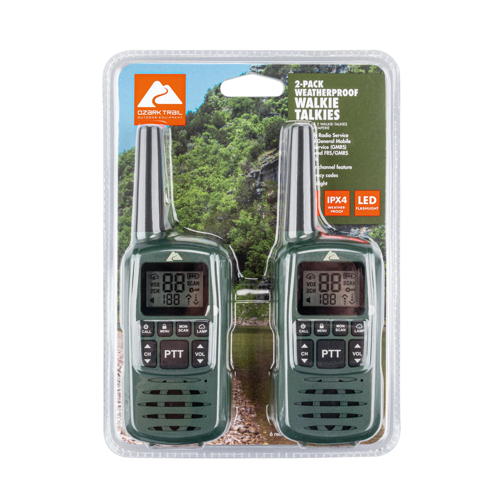 Green 22 Channel 2 Pack Walkie Talkie W32363