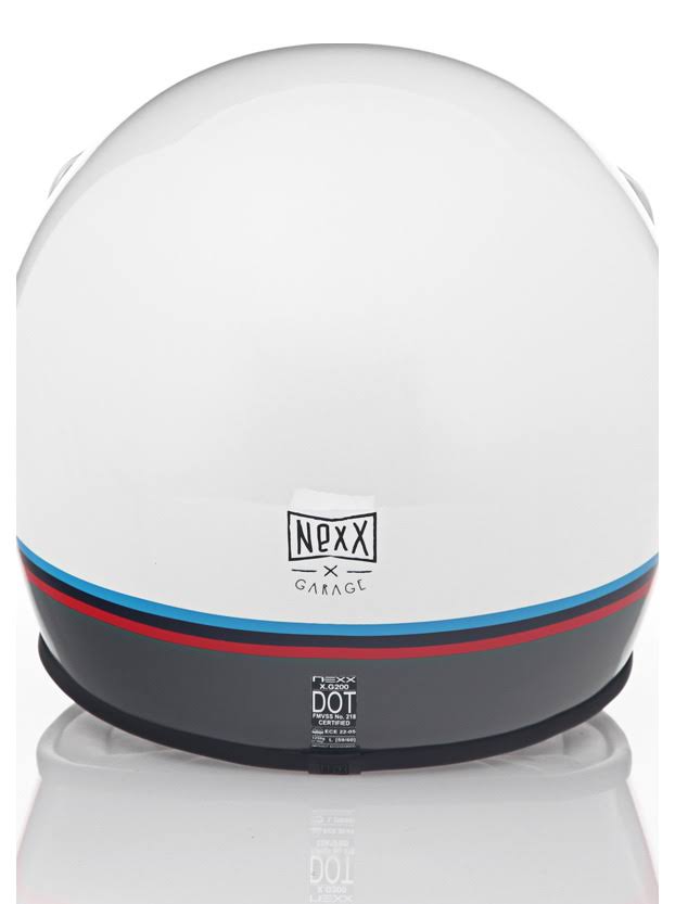 White Red Blue Motorcycle Helmet O11765