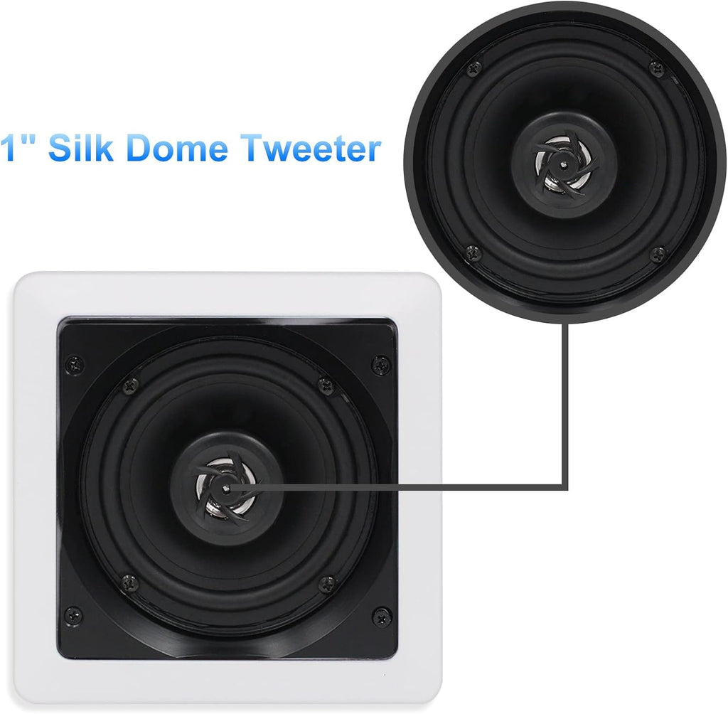 5.25 Inch 160W Flush Mount Ceiling Speakers Pack of 2 J196