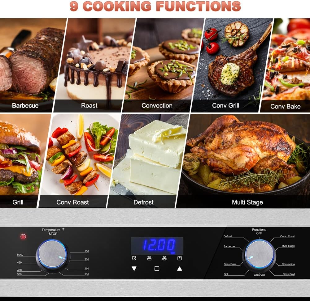 Single Wall Oven, 2.3 Cu.ft. Built-in Electric Wall Oven with Stainless Steel Finish P706
