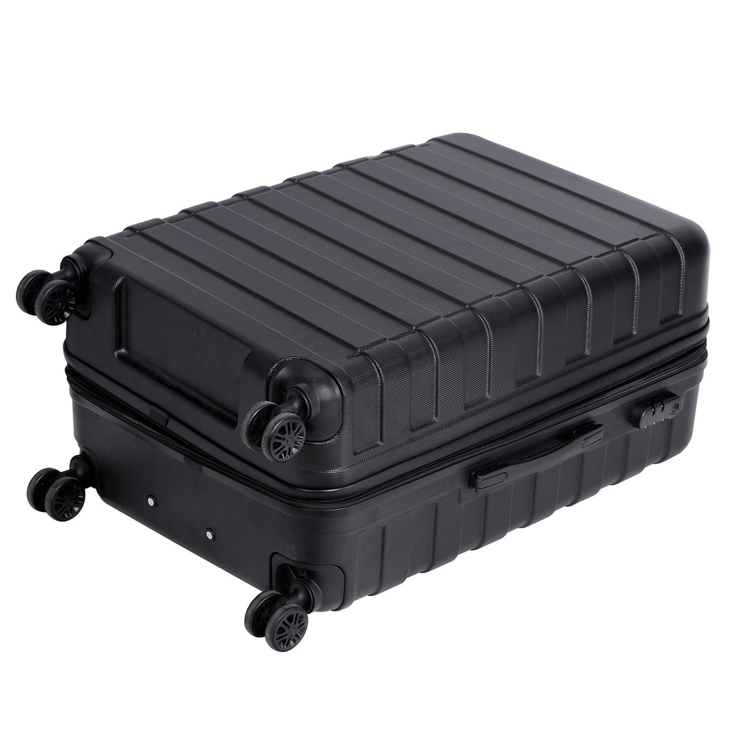 3pcs Black Spinner Luggage Suitcase Set N15306