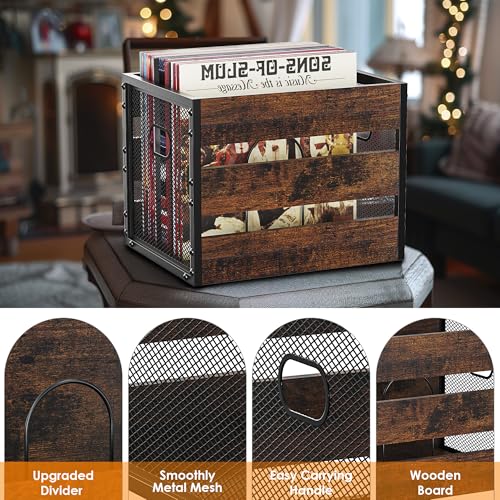 Vinyl Record Storage with Dividers for 100+ Records K204