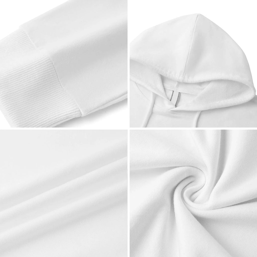 White Hoodie Sweatshirt T334