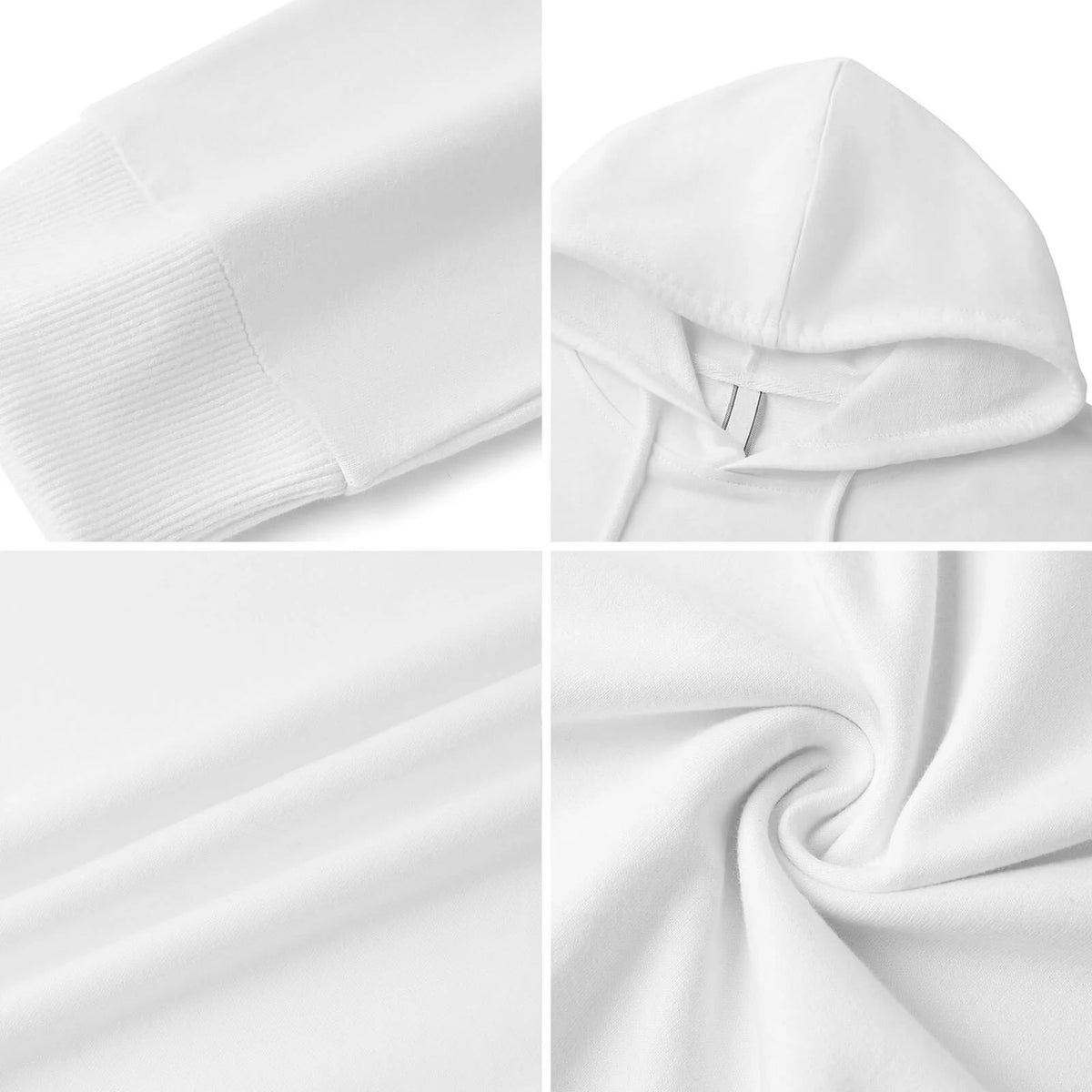White Hoodie Sweatshirt T334