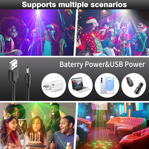 RGB LED Sound Activated Disco Light with Remote Control T3557