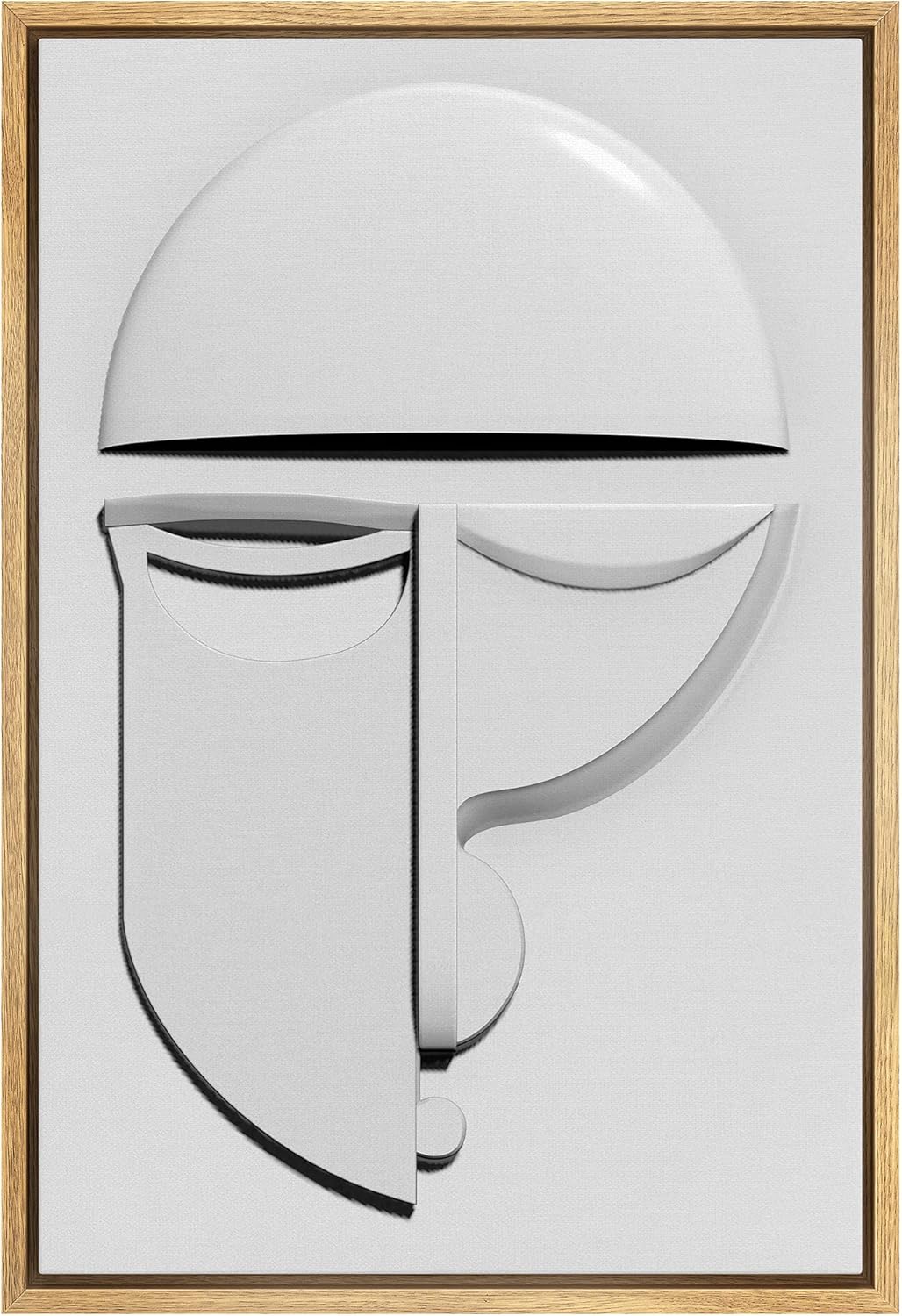 Framed Canvas Print Wall Art Textured White Blocks Abstract Shapes 16x24 X20745