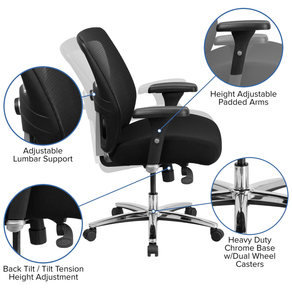 Black Mesh Ergonomic Office Chair S58560