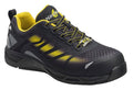 Men's Black Yellow Composite Toe Work Boots Q55864