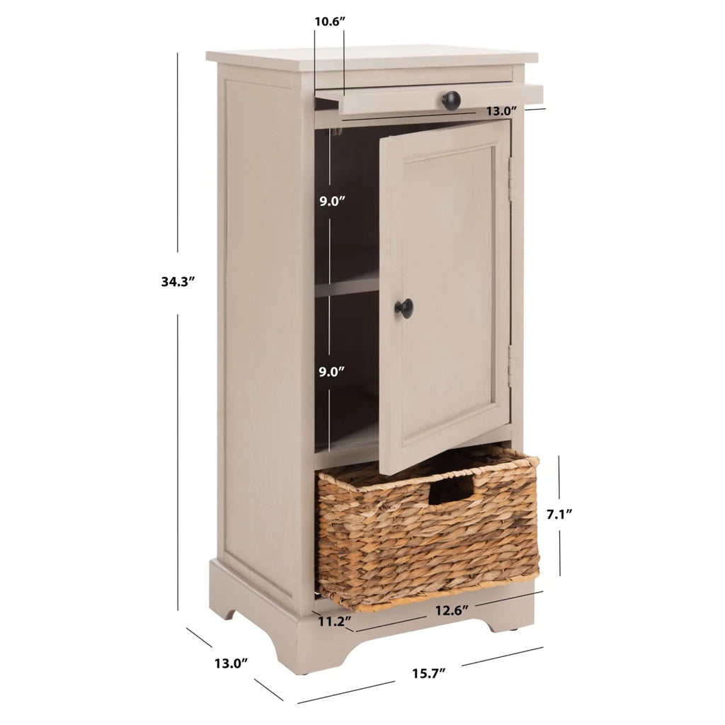 Tall Storage Unit Vintage Grey V918259