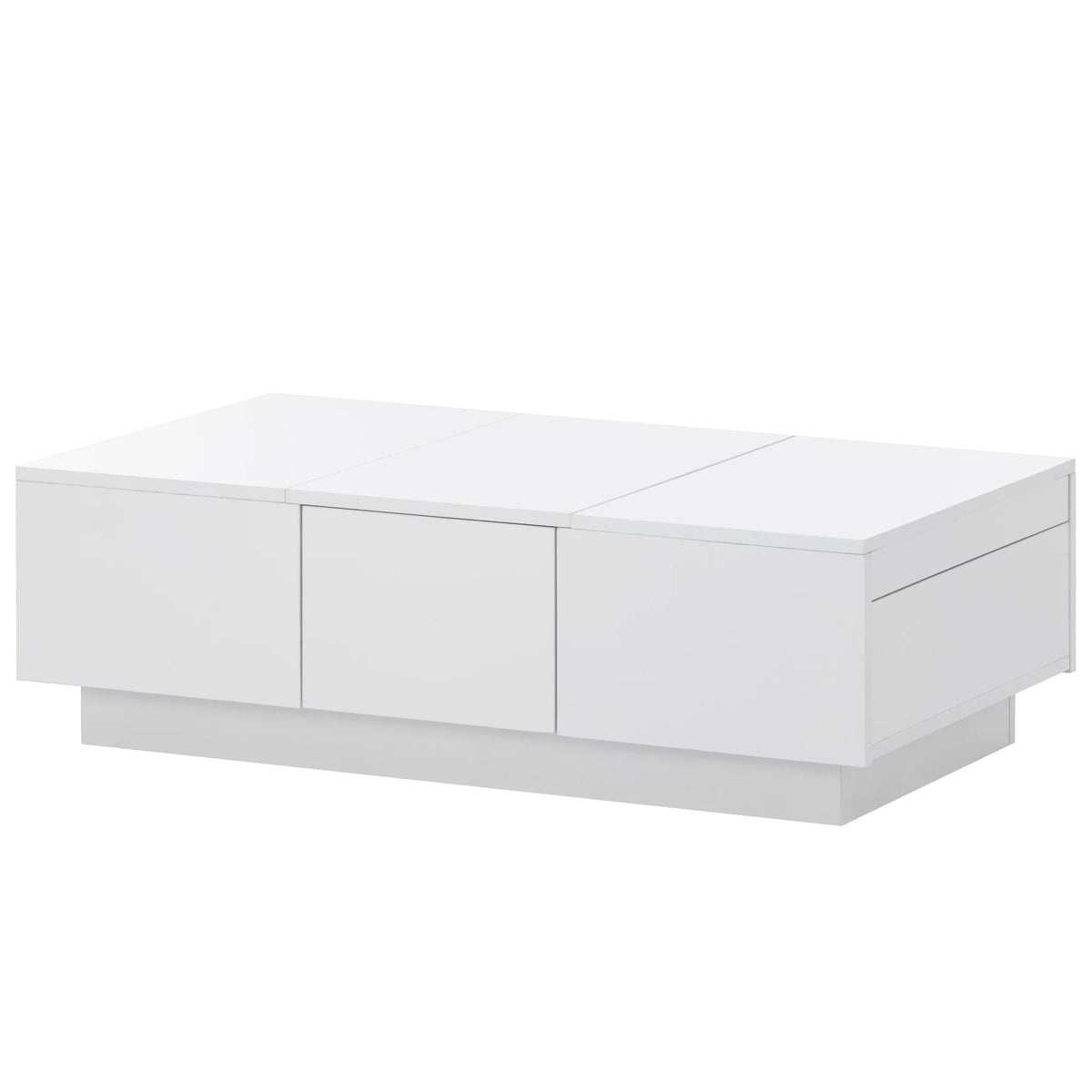 White Extendable Coffee Table with 2 Drawers T75052
