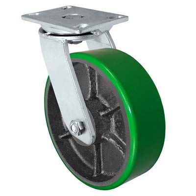 10 x 3 Heavy Duty Swivel Caster with Polyurethane on Steel Wheel P124249