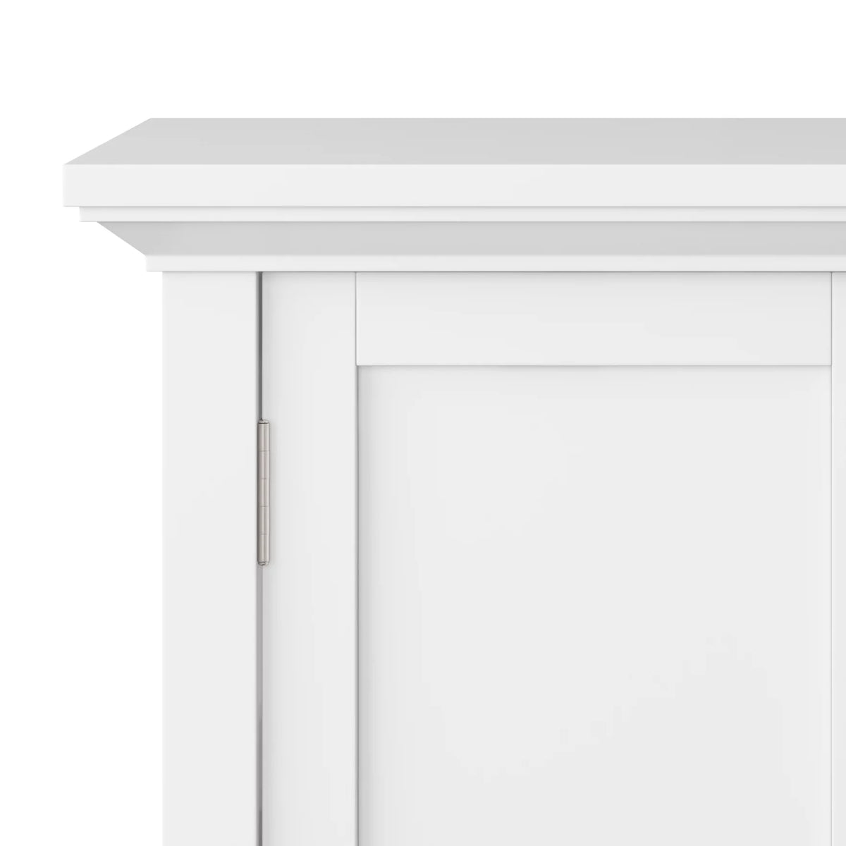 White 32 inch Solid Wood Storage Cabinet O487761